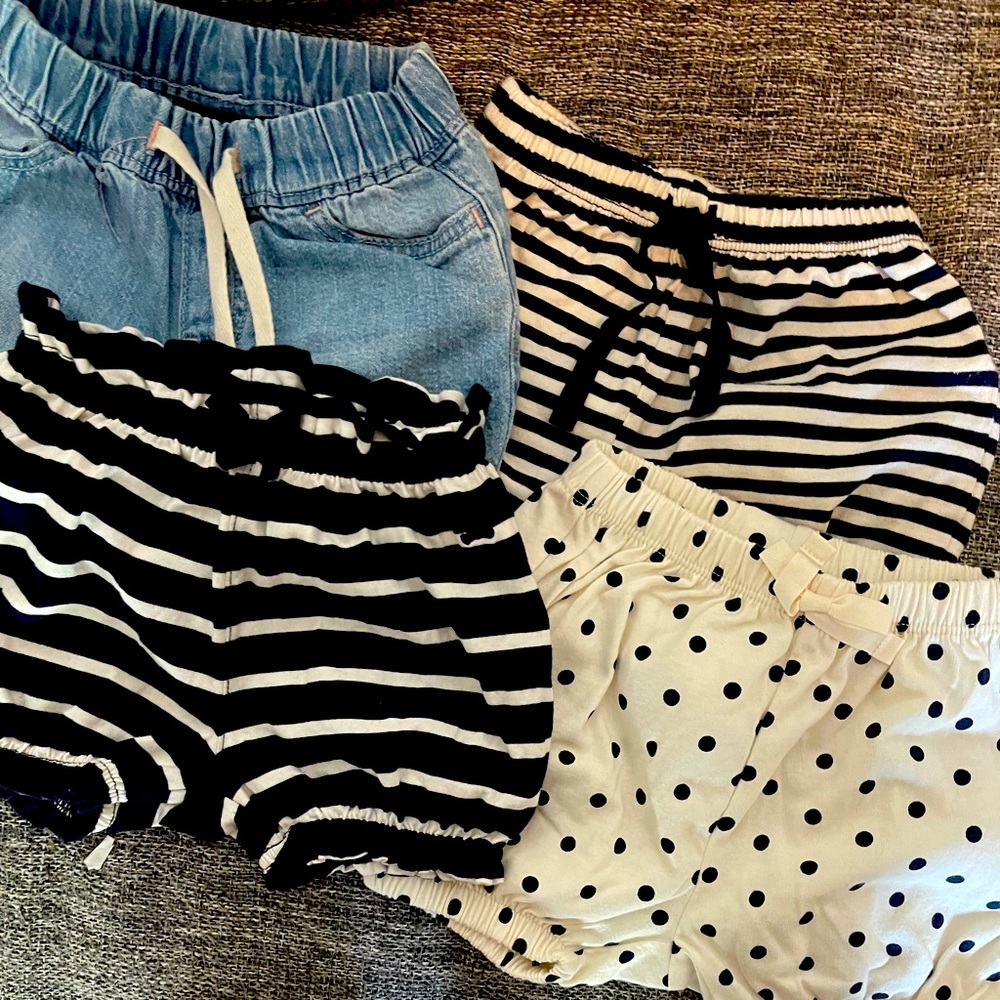 Four pairs of toddler shorts 12-18 months
